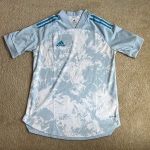 Adidas blue/white athletic shirt